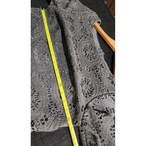 ADRIANA PAPELL Gray Embroidered Shift Dress Cutout Business Casual Lined Sz 4 - Picture 7 of 10